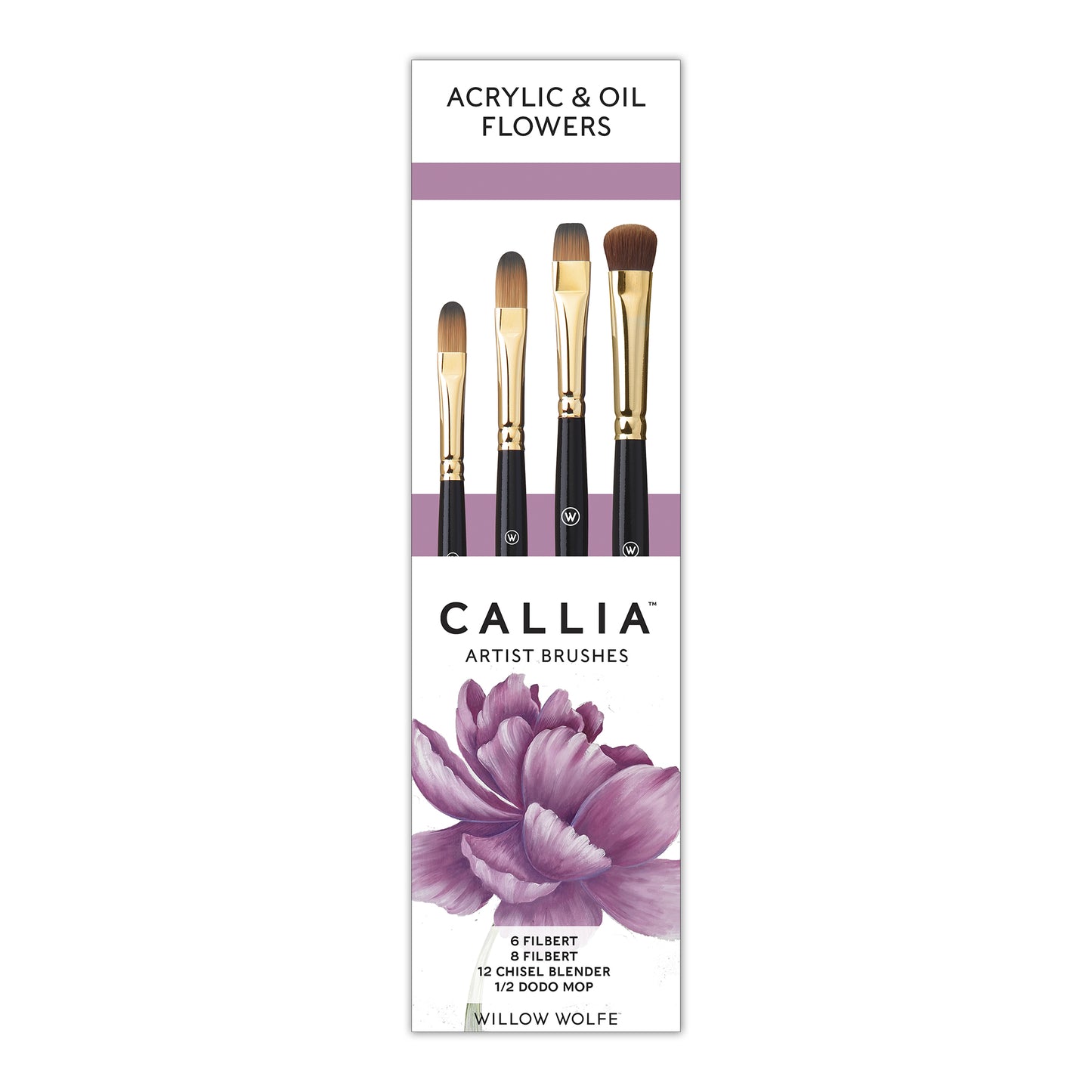 Willow Wolfe Callia Acrylic & Oil Flowers Set