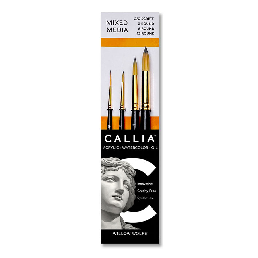 Willow Wolfe Callia Brush Set - Watercolour Rounds Basic Set of 4