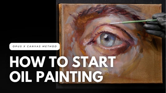 Oil painting for beginners demo: painting a realistic eye in oils on a toned canvas