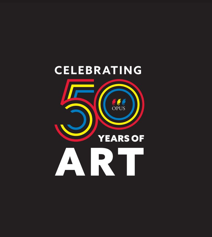 Opus Art Supplies' 50th Anniversary logo