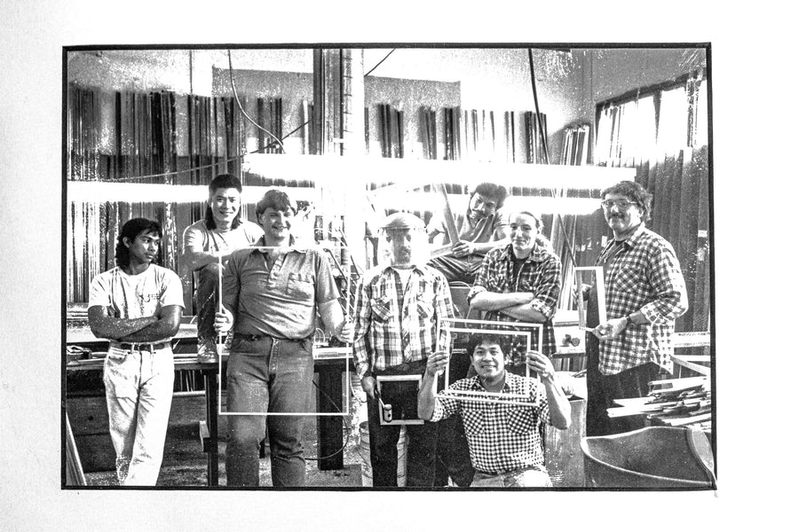 Opus Art Supplies' team at Opus Granville Island in the early 1980's