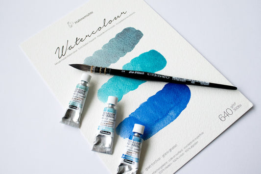 Schmincke swatches on Hahnemühle paper