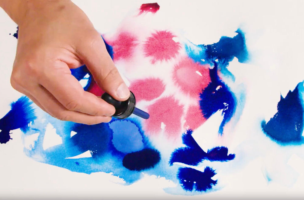 Acrylic Inks Tutorial How To use Liquitex Professional Acrylic Inks for Wet in Wet Effects ...