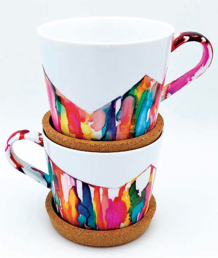 Colourful mugs