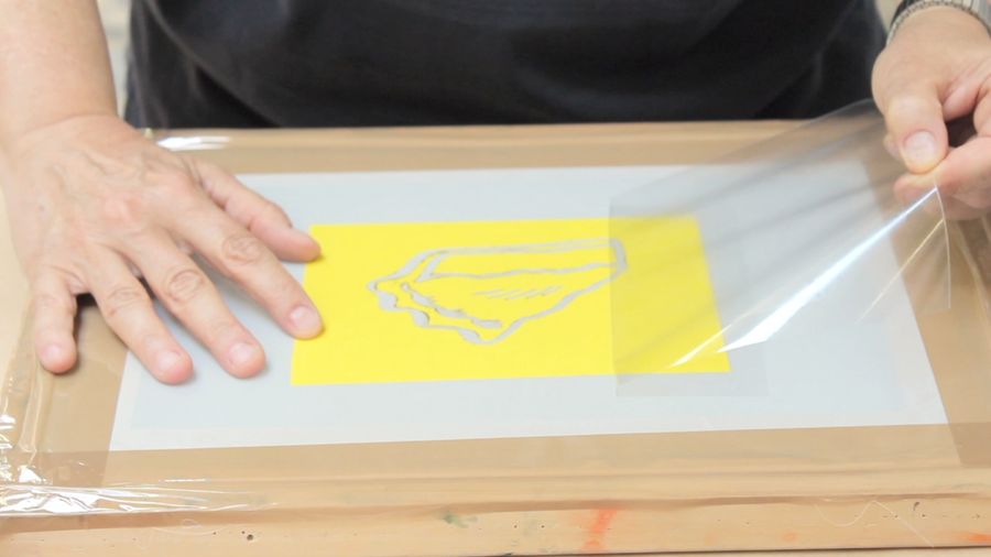 Preparing a screen for screen printing