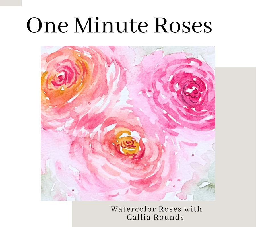 One Minute Watercolor Roses with Willow Wolfe