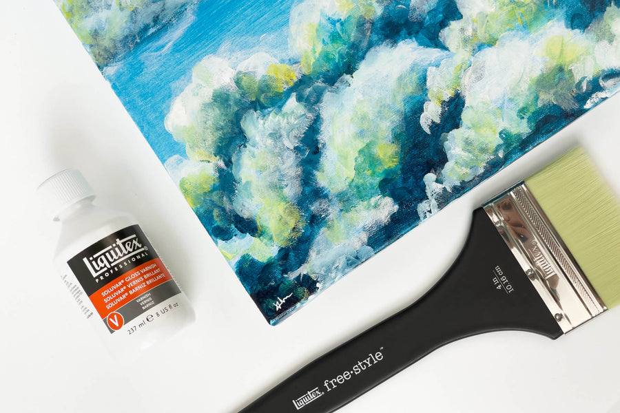 Materials for varnishing your artwork.