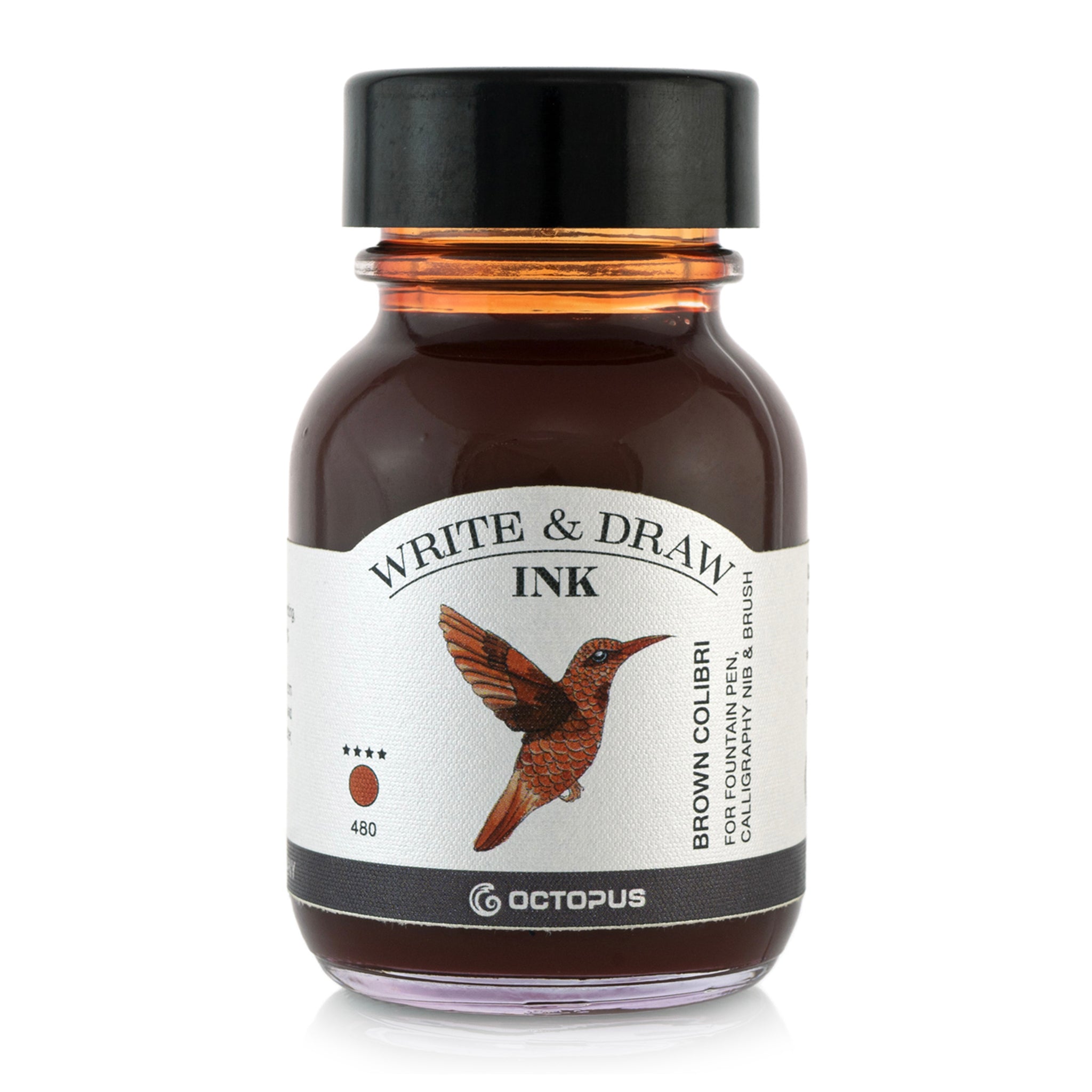 Octopus Ink Color Octopus Write and Draw Ink Brown Colibri 50ml – Opus Art Supplies