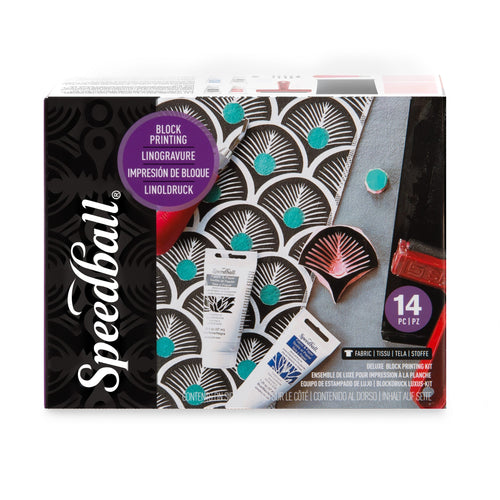 Speedball Fabric Block Printing Deluxe Kit - 14 Piece