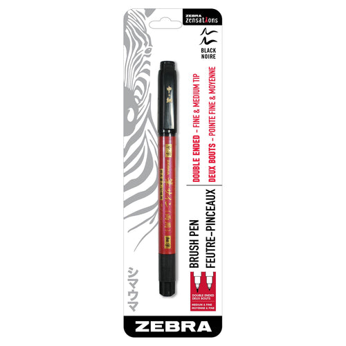 Zebra Zensations Brush Pen (Double-ended) - Medium & Fine