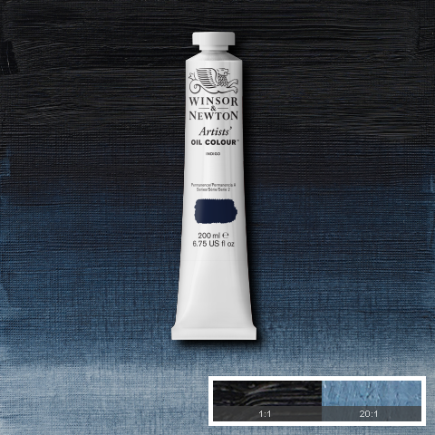 Winsor & Newton Artists' Oil Colours - Black or Grey or Blue