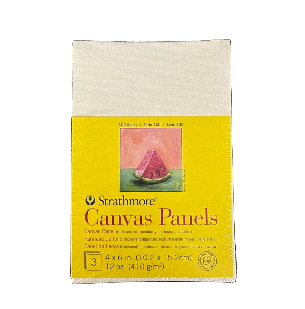 Strathmore 300 Series Canvas Panel 4" x 6" - 3 Pack
