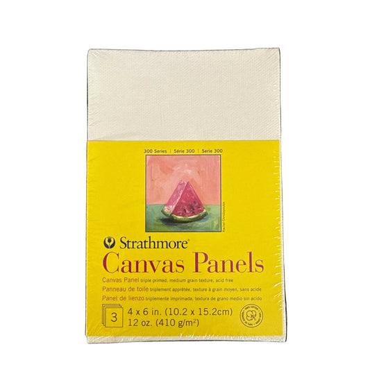 Strathmore 300 Series Canvas Panel 4" x 6" - 3 Pack