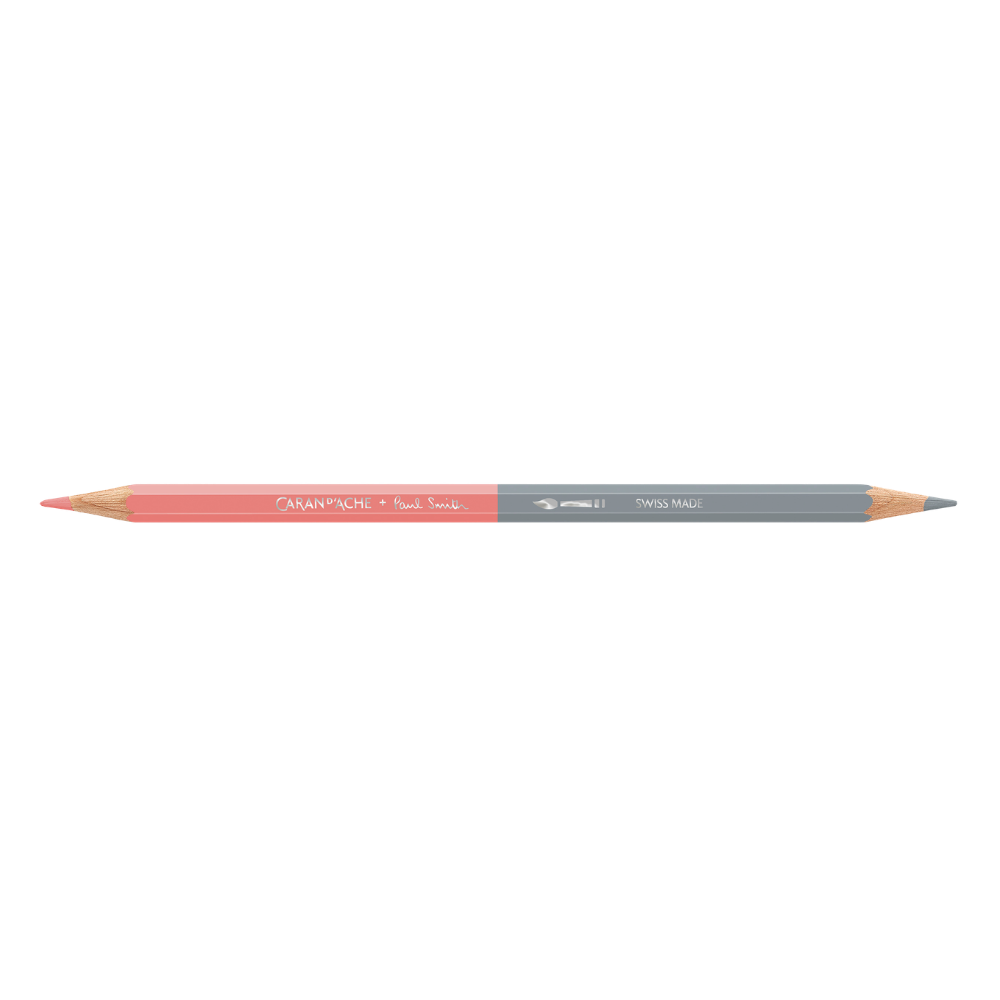Caran d'Ache Paul Smith Crayon Bicolore Set de 12 (24 Couleurs) avec Pinceau - Édition Limitée