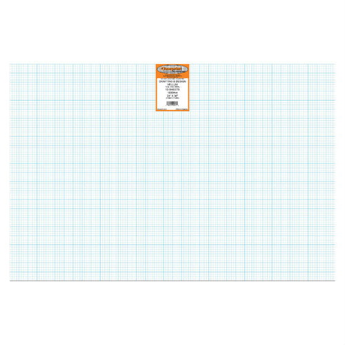 Clearprint Gridded 4 x 4 Drafting & Design Vellum - Sheet 24" x 36" 16lb