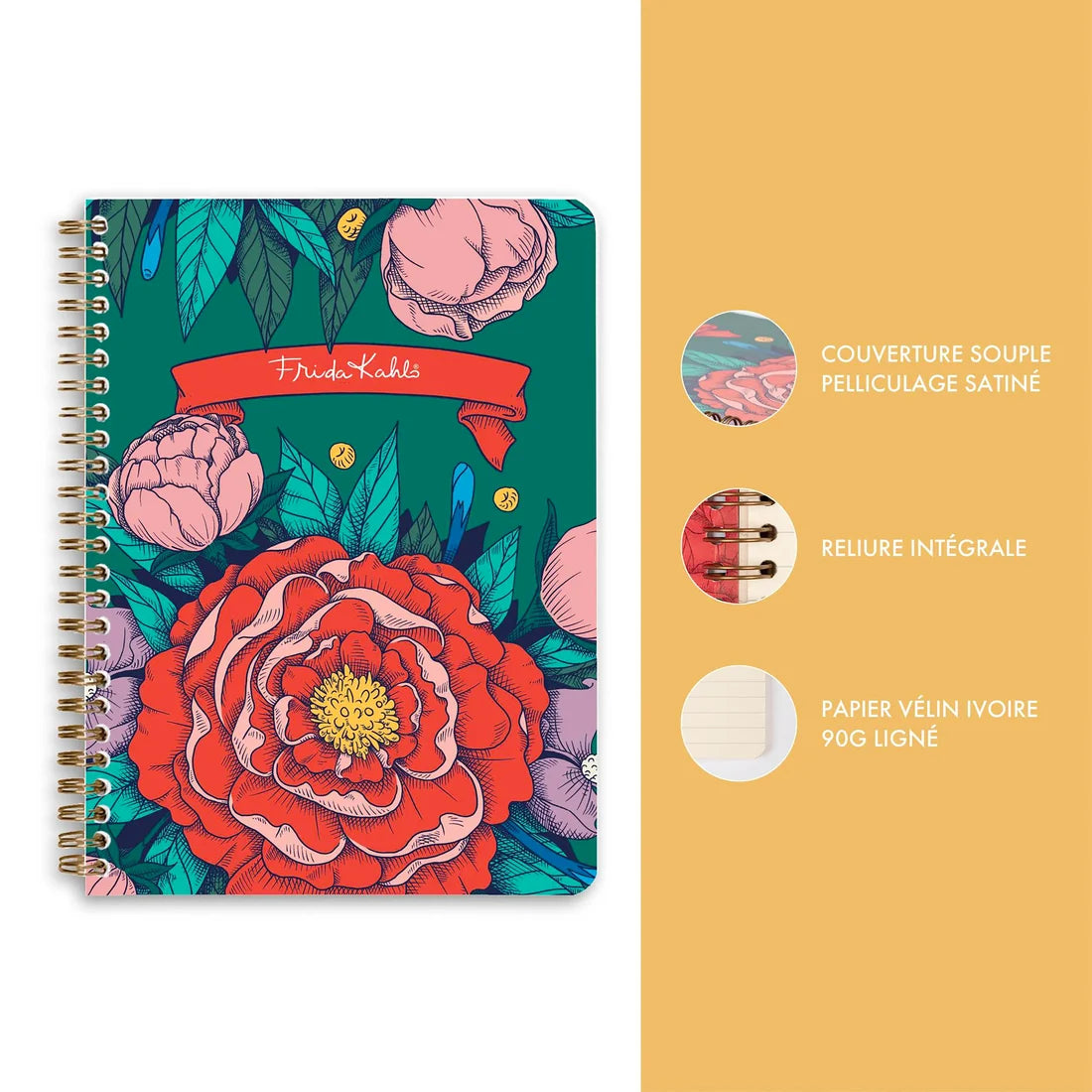 Clairefontaine Frida Kahlo Assorted Spiralbound Notebooks 14.8x21cm