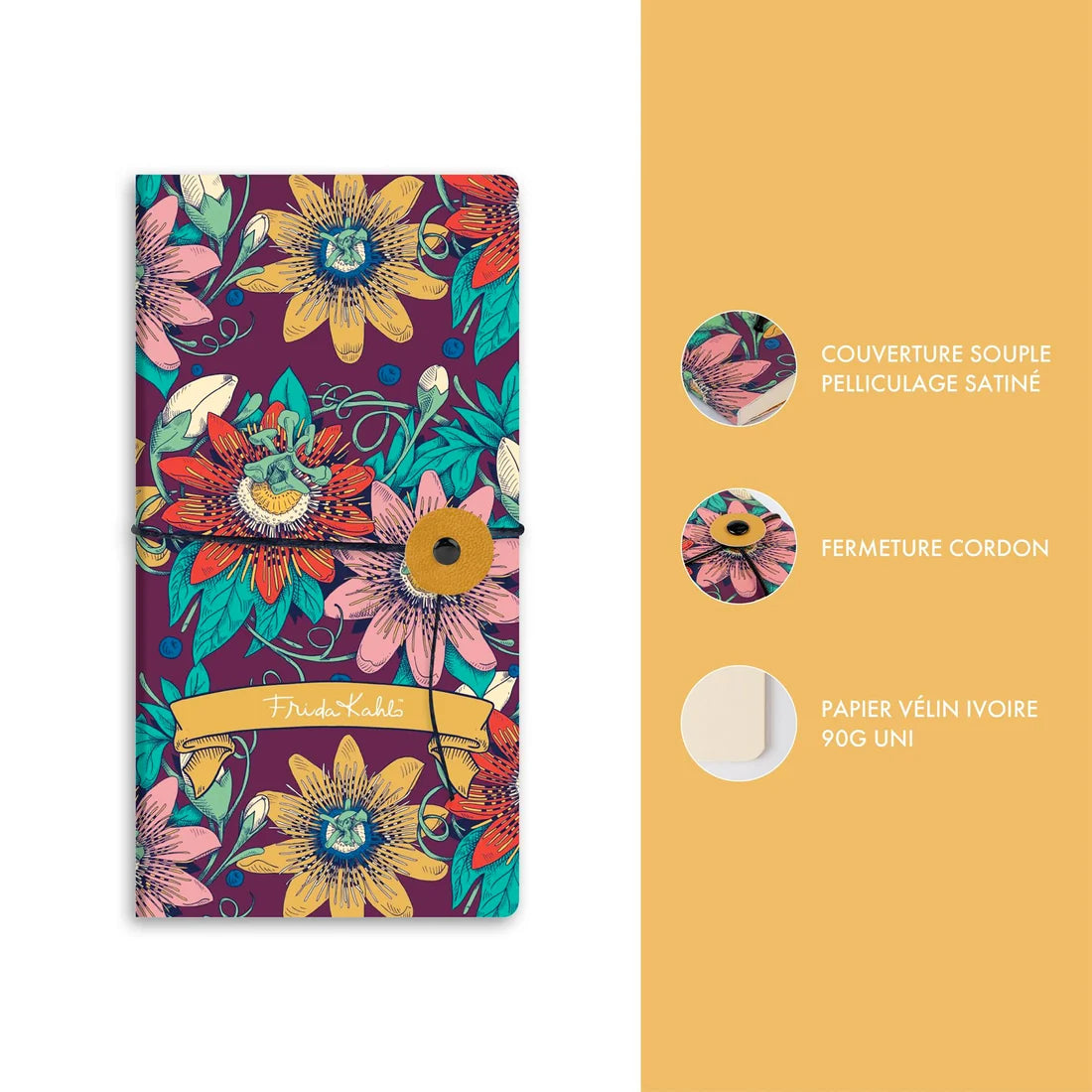Clairefontaine Frida Kahlo Assorted Slim Notebooks 9x18cm
