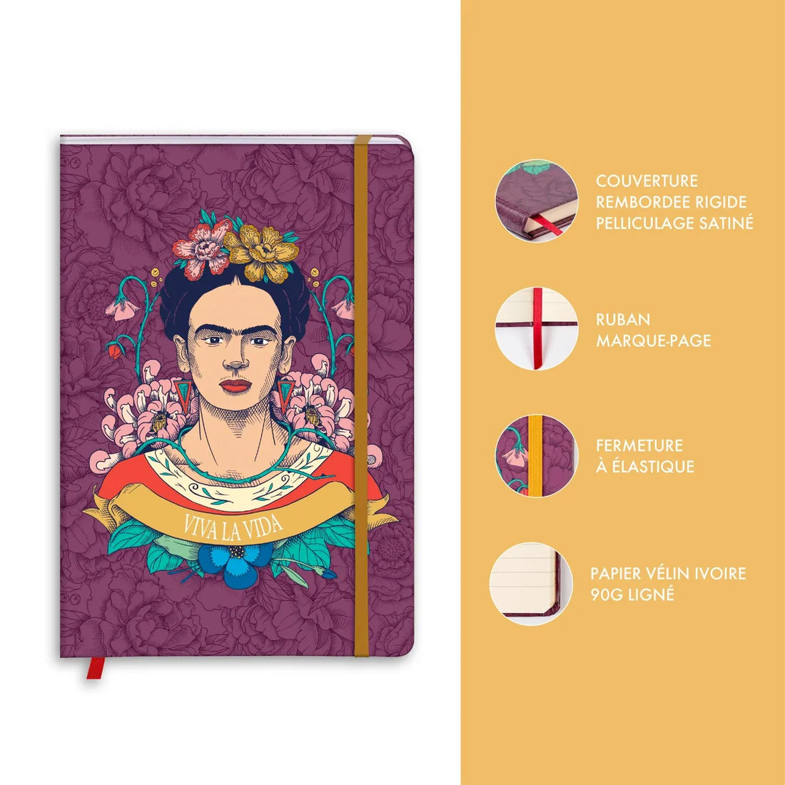 Clairefontaine Frida Kahlo Assorted Hardcover Notebooks 14.8x21cm
