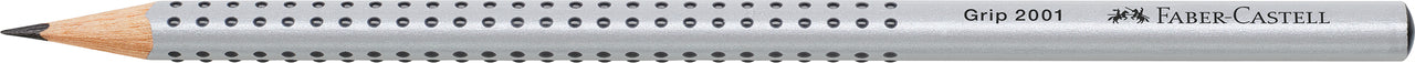 Faber-Castell Grip 2001 Graphite Pencil B - Silver