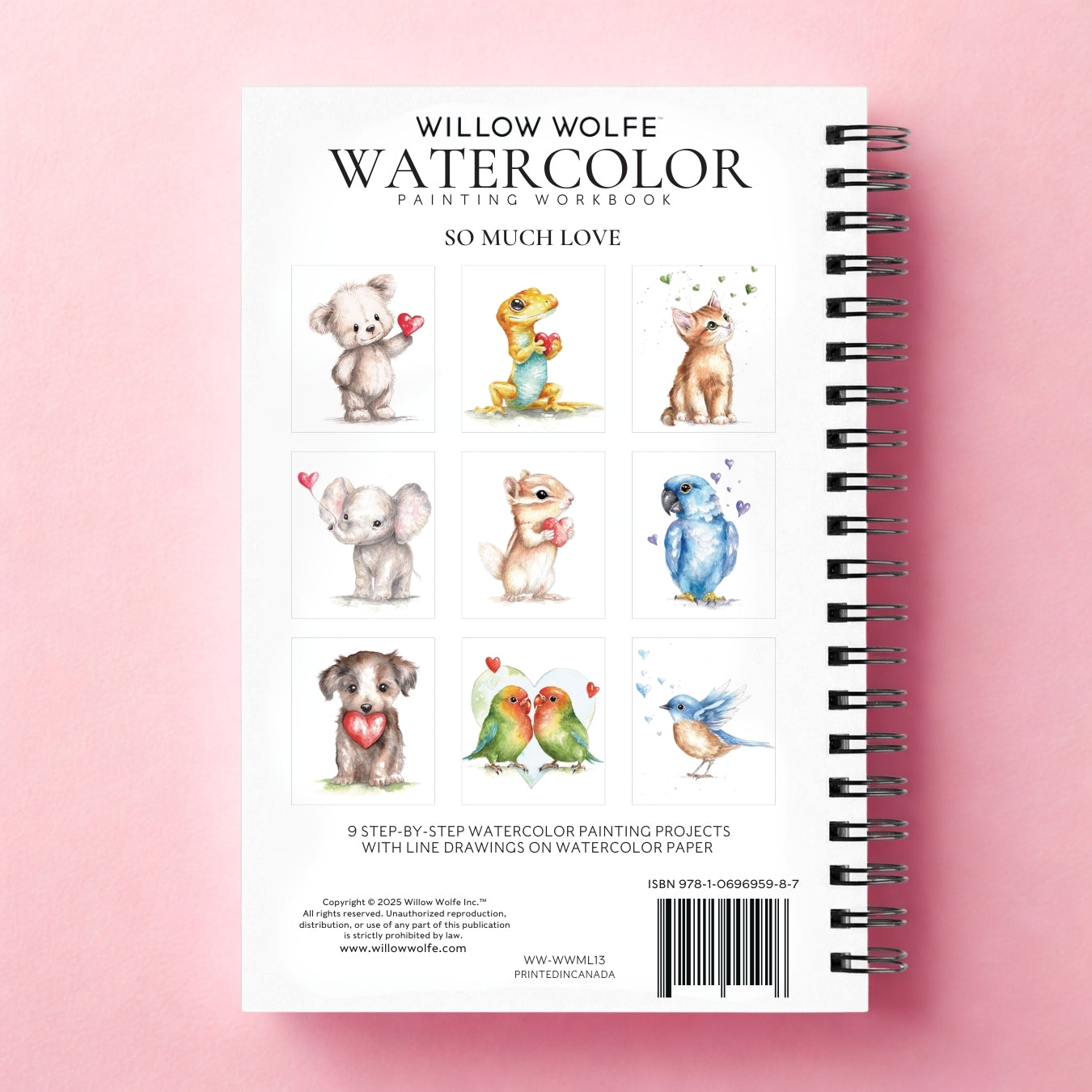 Willow Wolfe Watercolor Workbook - So Much Love