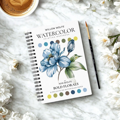 Willow Wolfe Watercolor Workbook - Bold Florals