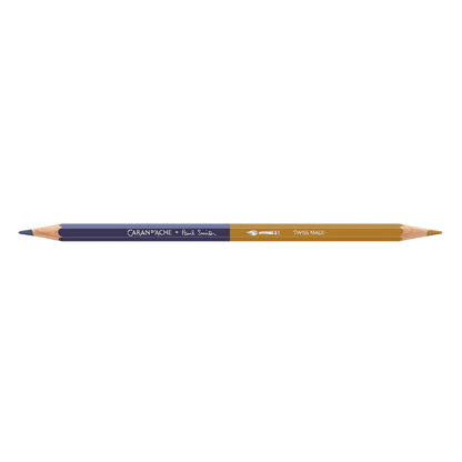 Caran d'Ache Paul Smith Crayon Bicolore Set de 12 (24 Couleurs) avec Pinceau - Édition Limitée