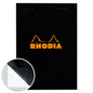 Rhodia No.13 staplebound grid notepad with black cover