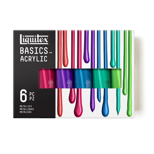 Liquitex BASICS Set of 6 x 118ml - Metallic