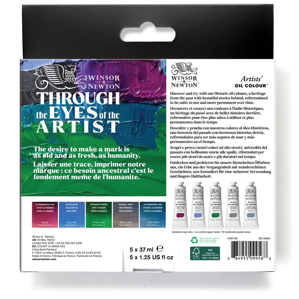 Winsor & Newton Artists' Oil Colours - Historic Set of 5