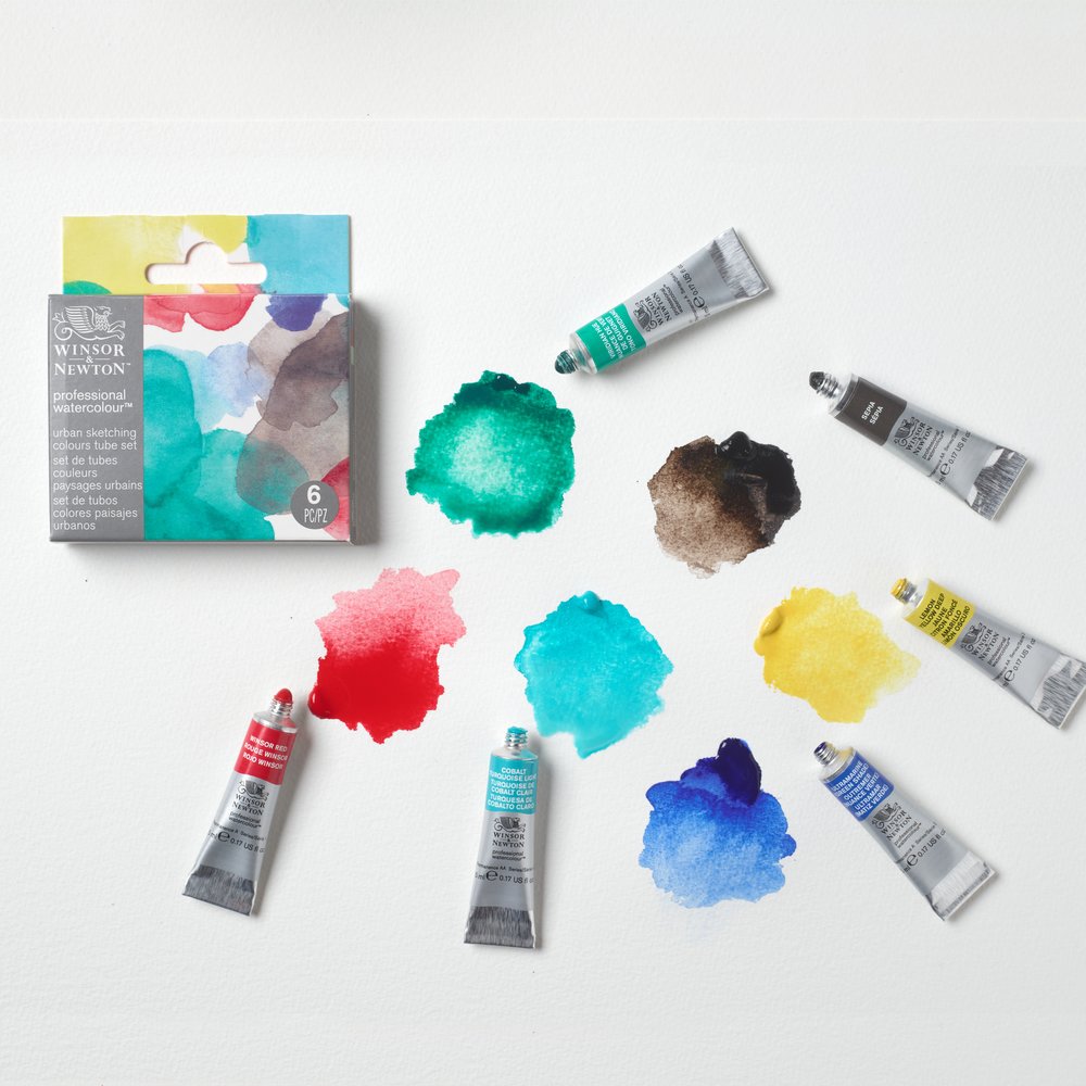 Winsor & Newton Aquarelles Professionnelles Esquisse Urbaine - Coffret de 6 tubes