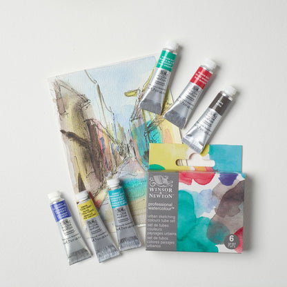 Winsor & Newton Aquarelles Professionnelles Esquisse Urbaine - Coffret de 6 tubes