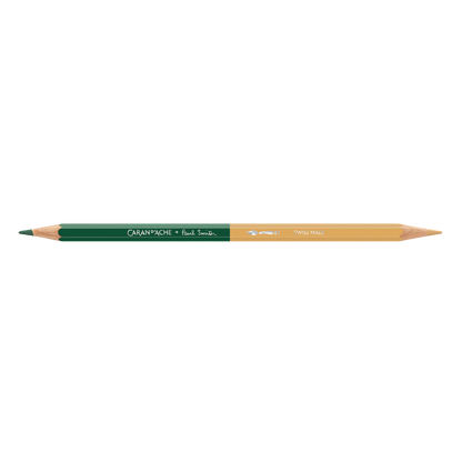 Caran d'Ache Paul Smith Crayon Bicolore Set de 12 (24 Couleurs) avec Pinceau - Édition Limitée