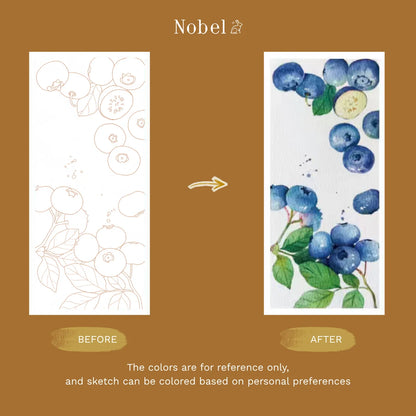 Nobel Watercolor Painting Cards Kit - Leafy Bookmarks