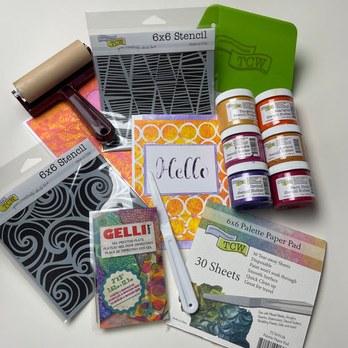 Gelli Plate Printing & Stencils with Jaime Echt