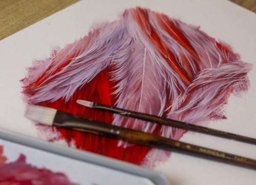 Acrylic Layering: Flamingo Feathers with Carla Grace