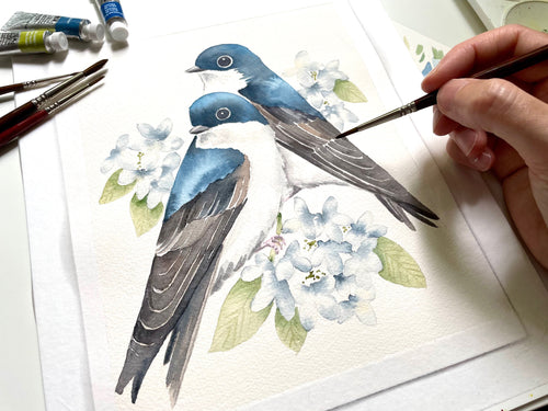 Songbirds in Watercolour by Heike Kuzminski