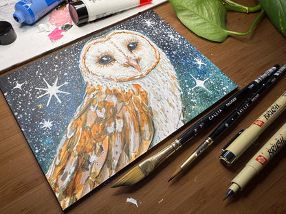 Painting an Owl with Vic Hollins