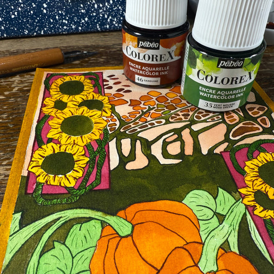 Pébéo Colorex: Autumn Art Nouveau with Max Black