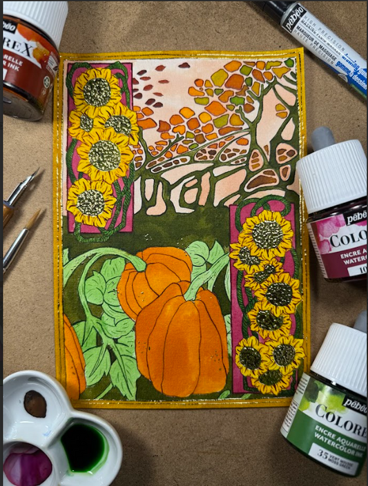 Pébéo Colorex: Autumn Art Nouveau with Max Black
