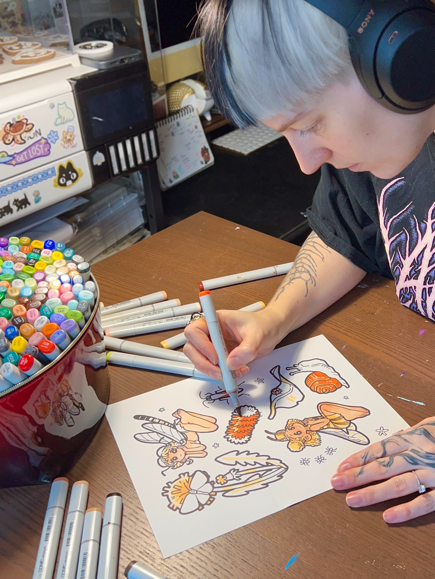 Discover COPIC Markers and “Colour with Tuna!”