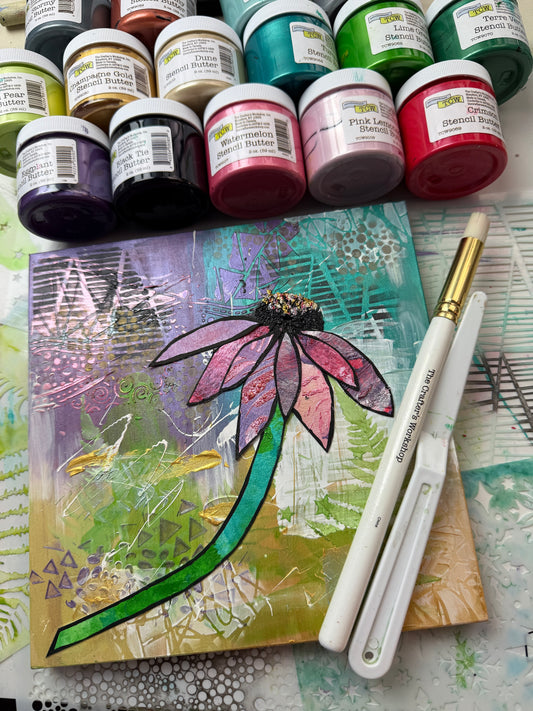 Mixed Media Floral Collage with Jaime Echt