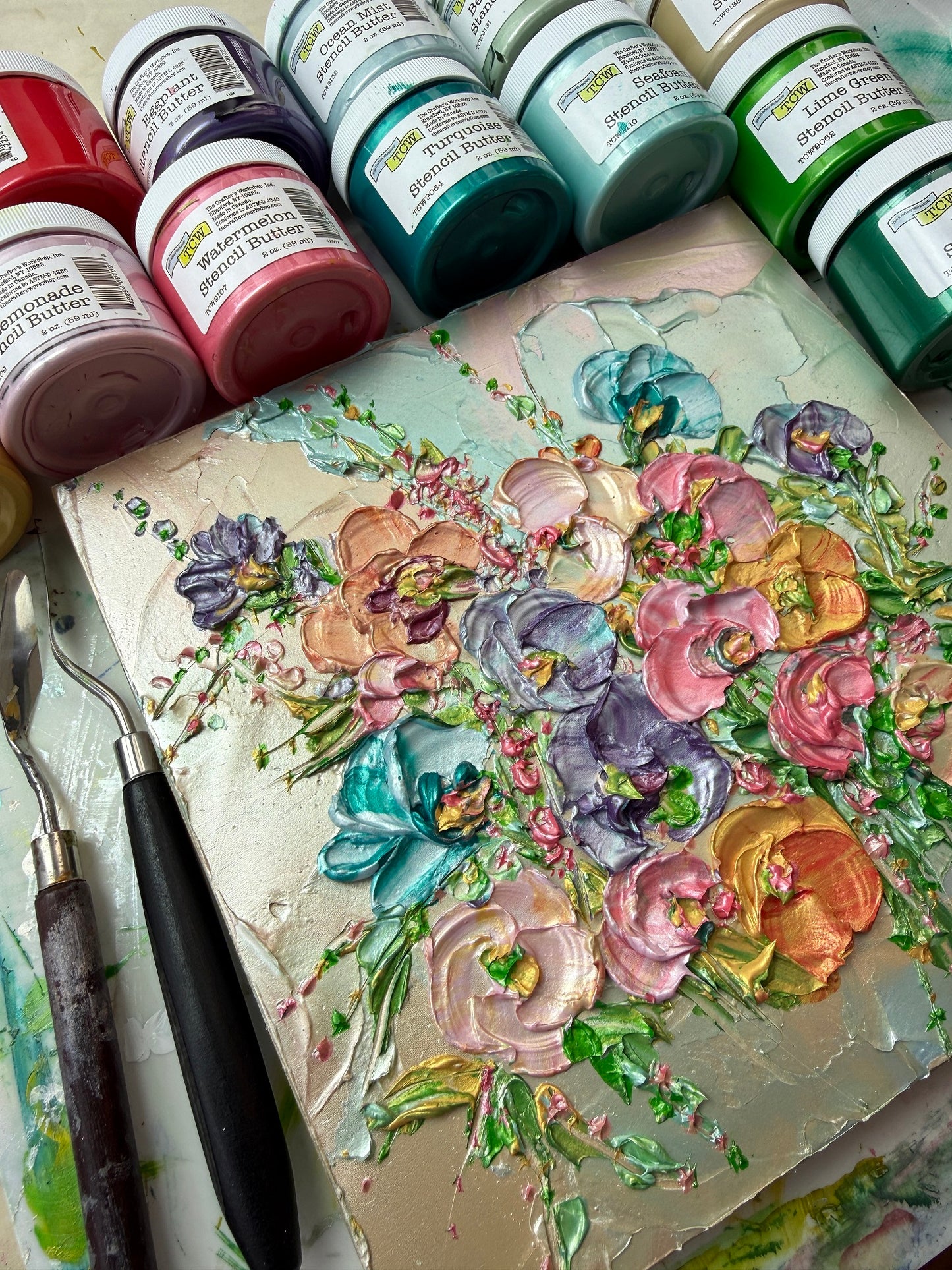 Shimmering Impasto Florals with Jaime Echt