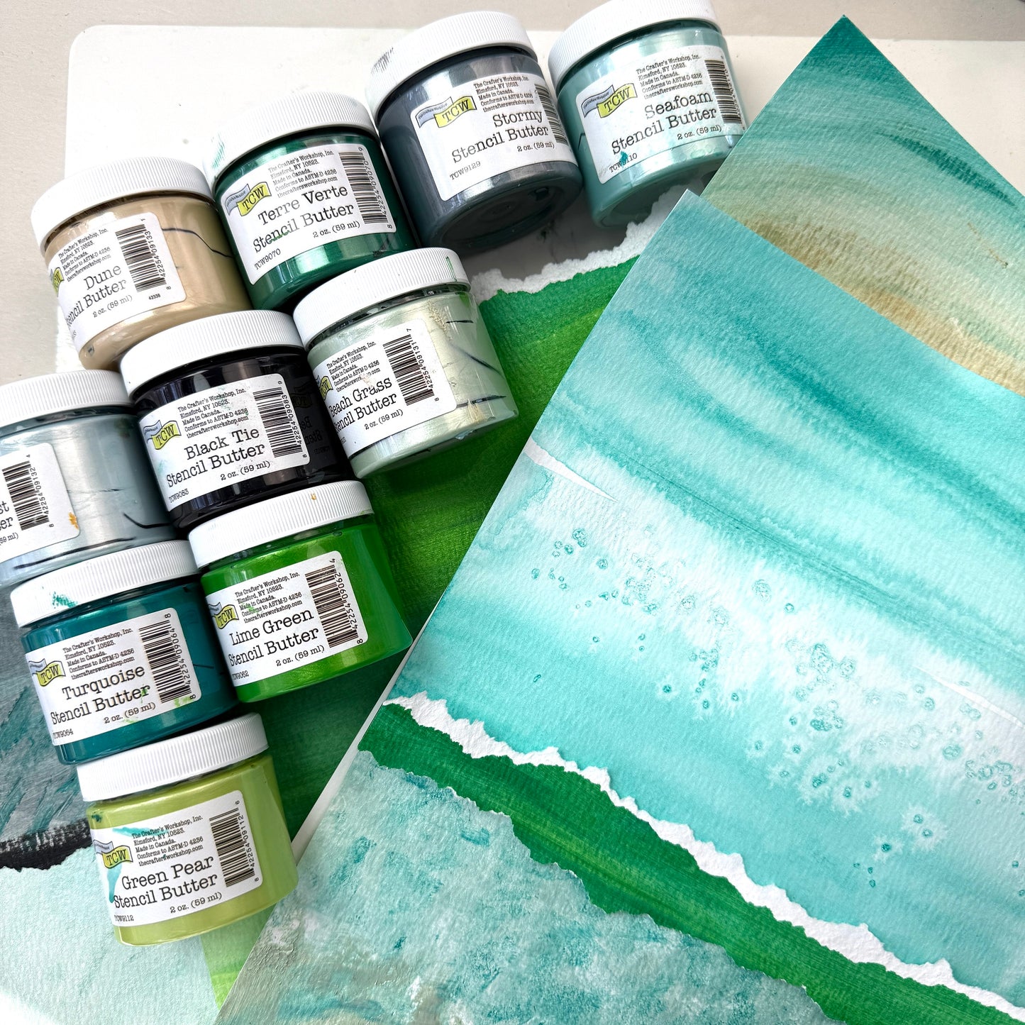 Mixed Media Paper Seascape with Jaime Echt