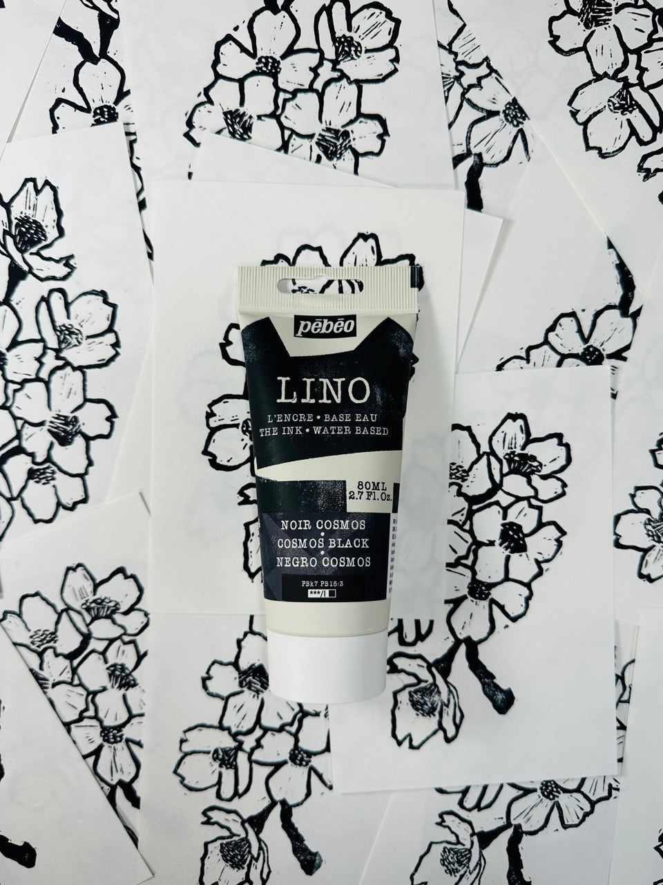Create Stunning Florals with Pébéo Lino Block Printing!
