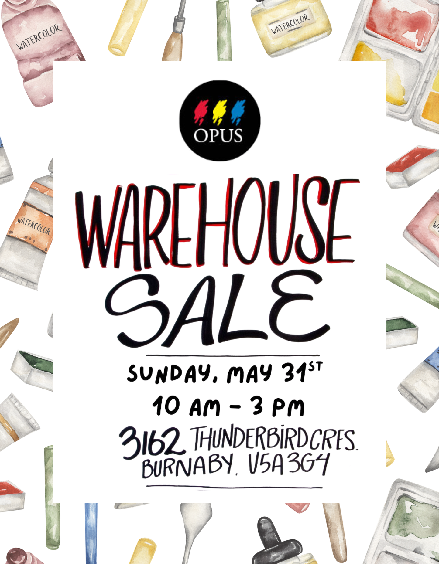 Opus Warehouse Sale