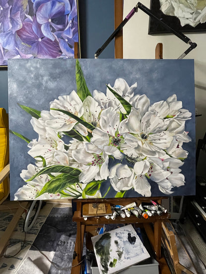 Water-Mixable Oils: Painting Luminous White Flowers with Tatiana Anisimova