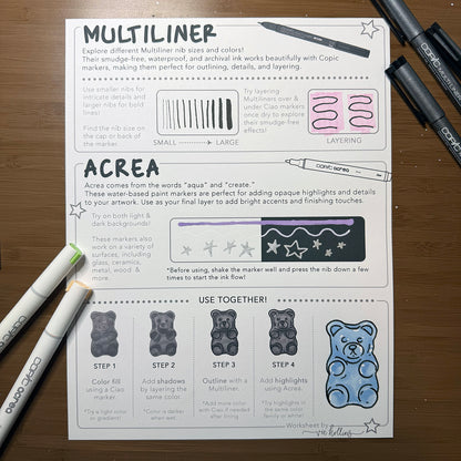 Marker Techniques: Copic Sketch and Acrea Markers!