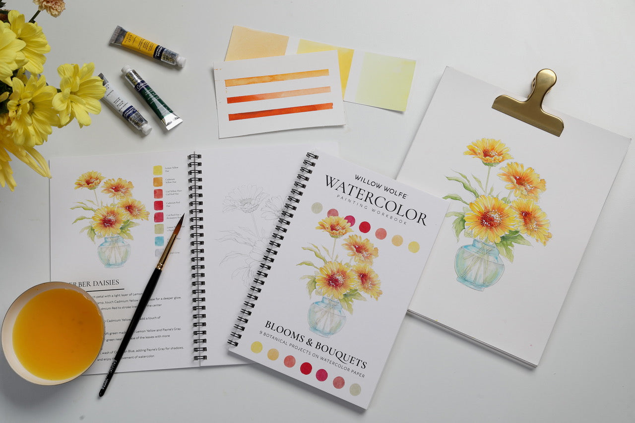 Watercolor Techniques for Warm Florals with Willow Wolfe