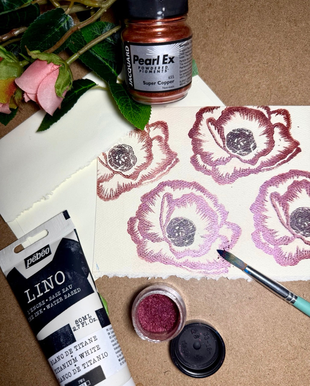 PEBEO Linocut Printmaking with JACQUARD PearlEx Pigments