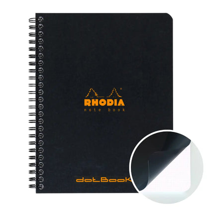 Rhodia Classic Wirebound Dotted Notebook A5 - Black